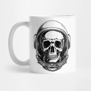 Human skull astronaut helmet Mug